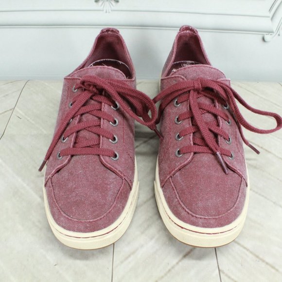 LL Bean Purple Canvas Comfort Shoes Oxford Casual Sneaker Size 7 M - Picture 5 of 8